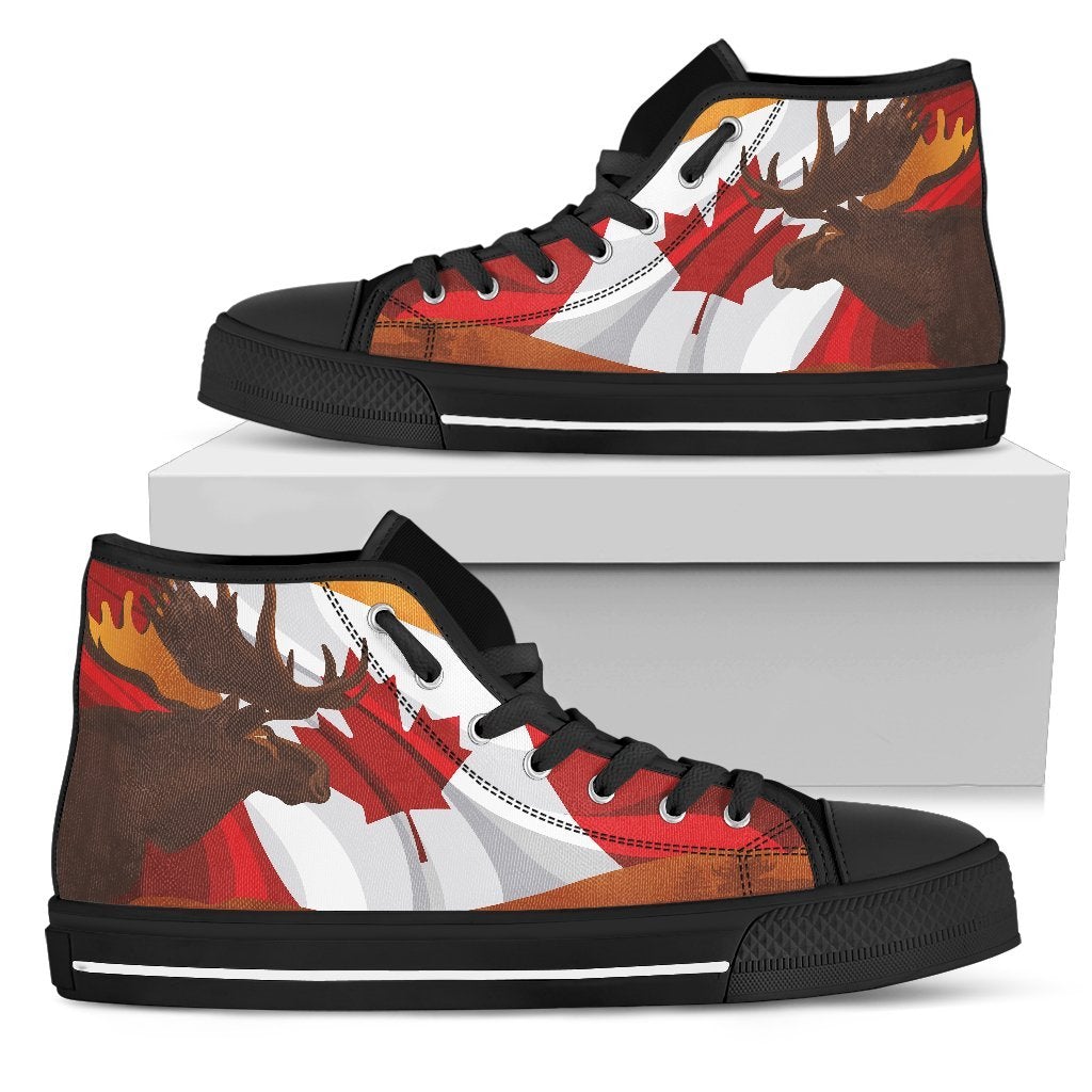 canada-moose-high-top-canvas-shoes