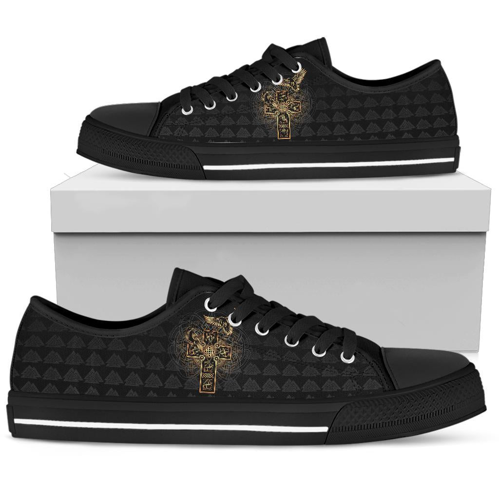 viking-low-top-shoes-odins-celtic-raven-tattoo