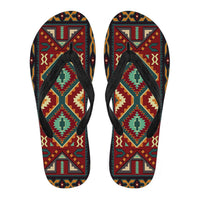 native-red-yellow-pattern-native-american-flip-flops