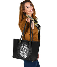 Viking Small Leather Tote - See You In Valhalla RLT12 - Wonder Print Shop
