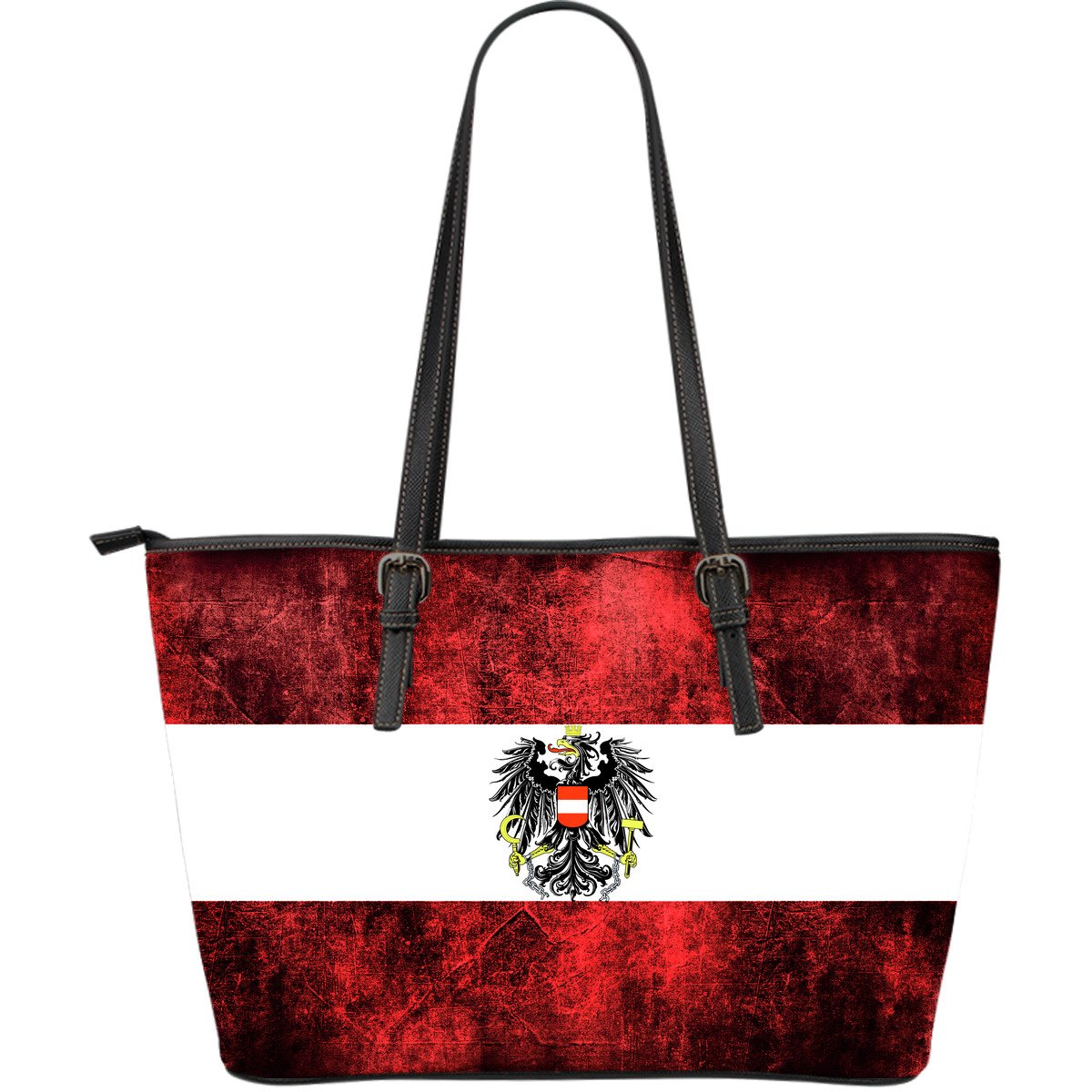 austria-grunge-flag-large-leather-tote-bag