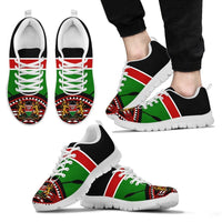 Kenya Lion Sneakers Maasai Shield - Wonder Print Shop