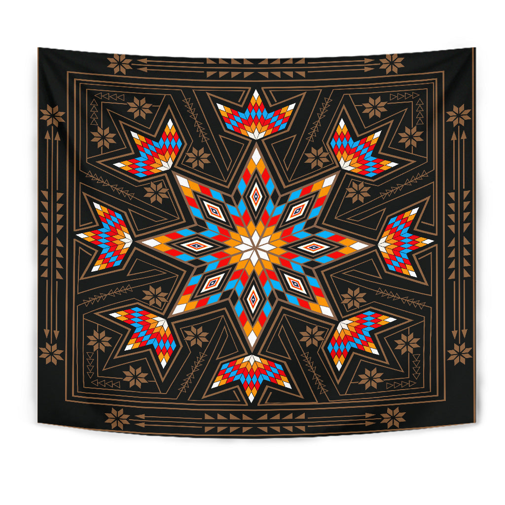 black-geometric-native-american-tapestry