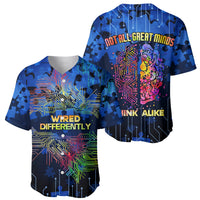 Autism Acceptance Month Neurodiversity - Wired Differently Baseball Jersey TS07 - Wonder Print Shop