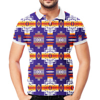 Purple Pattern Native American Polo T Shirt 3D LT10 - Wonder Print Shop