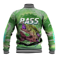 (Custom Personalised) Bass Fishing is Life Hook Sport Largemouth Green Baseball Jacket LT9 - Wonder Print Shop
