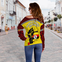 Uganda Off Shoulder Sweater African Pattern People Power Our Power LT13 - Wonder Print Shop