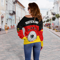 (Custom Personalised) Germany Football Off Shoulder Sweater Deutschland Sporty Style LT13 - Wonder Print Shop
