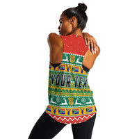 (Custom Personalised) South Africa Christmas Women Racerback Tank African Springbok LT13 - Wonder Print Shop