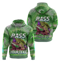 Custom Bass Fishing is Life Hoodie Hook Sport Largemouth Green - Wonder Print Shop