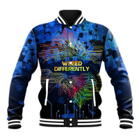 Autism Acceptance Month Neurodiversity - Wired Differently Baseball Jacket TS07 - Wonder Print Shop