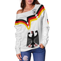 Germany Football Off Shoulder Sweater Deutschland 2022 Style LT13 - Wonder Print Shop