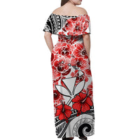 Hawaii Matching Hawaiian Shirt And Dress Polynesian and Red Hibiscus LT13 - Wonder Print Shop