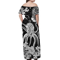 Hawaii Matching Hawaiian Shirt And Dress Polynesia White Octopus LT13 - Wonder Print Shop