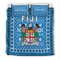 Fiji Bedding Set Pattern - Fijian Tapa Pattern Blue LT13 - Wonder Print Shop