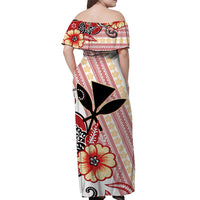hawaii-off-shoulder-long-dress-kakau-tribal-red-batik-floral-ver02