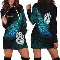 Aotearoa Hoodie Dress Fern Mix Manaia Matau LT13 - Wonder Print Shop