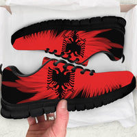 Albania Flying Flag Wings Sneakers - Wonder Print Shop