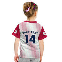 (Custom Text And Number) Japan 2023 Baseball Simple Style Kid T Shirt - Wonder Print Shop
