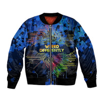 Autism Acceptance Month Neurodiversity - Wired Differently Bomber Jacket TS07 - Wonder Print Shop