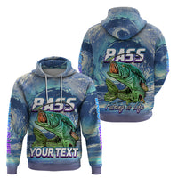 Custom Bass Fishing is Life Hoodie Hook Sport Largemouth Blue - Wonder Print Shop