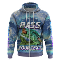 Custom Bass Fishing is Life Hoodie Hook Sport Largemouth Blue - Wonder Print Shop