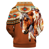 Native American Brown Horse 3D Hoodie LT10 - Wonder Print Shop