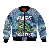 (Custom Personalised) Bass Fishing is Life Hook Sport Largemouth Blue Bomber Jacket LT9 - Wonder Print Shop