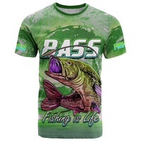 Fishing T Shirt Bass Fishing is Life Hook Sport Largemouth GreenLT9 - Wonder Print Shop