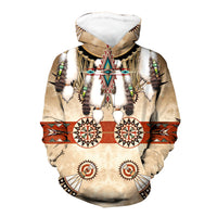 Native American Drum Head Pattern Native American 3D Hoodie LT10 - Wonder Print Shop