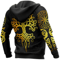 Viking Clothing Gold Tree Of Life Viking Hoodie RLT12 - Wonder Print Shop