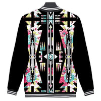 Native American Flower Arrow All Over Baseball Jacket LT10 - Wonder Print Shop