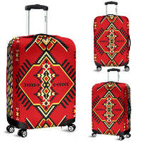 Red Native American Design Pattern Luggage Covers LT10 - Wonder Print Shop