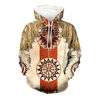 Native American Drum Head Pattern Native American 3D Hoodie LT10 - Wonder Print Shop