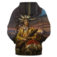 Chief Hunter Native American All Over Hoodie LT10 - Wonder Print Shop