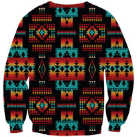 Black Native American Pattern Native American 3D Sweatshirt LT10 - Wonder Print Shop