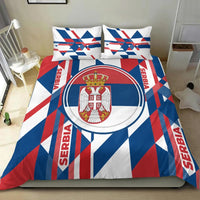 Bedding Set -  Serbia Flag Color With Coat Of Arm RLT7 - Wonder Print Shop