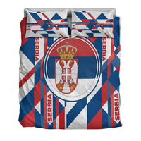 Bedding Set -  Serbia Flag Color With Coat Of Arm RLT7 - Wonder Print Shop