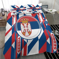 Bedding Set -  Serbia Flag Color With Coat Of Arm RLT7 - Wonder Print Shop
