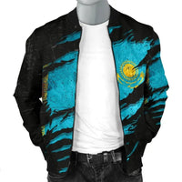 Kazakhstan In Me Mens Bomber Jacket - Special Grunge Style RLT8 - Wonder Print Shop