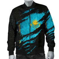 Kazakhstan In Me Mens Bomber Jacket - Special Grunge Style RLT8 - Wonder Print Shop