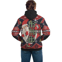 Guyana Christmas Hoodie Santa Claus Ho Ho Ho RLT8 - Wonder Print Shop