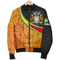 Guyana Womens Bomber Jacket - Guyana Coat of Arms and Jaguar Patterns RLT8 - Wonder Print Shop