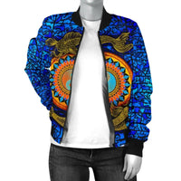 Koi Fish Womens Bomber Jacket - Koi Fish Yin Yang RLT8 - Wonder Print Shop