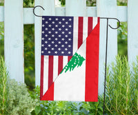 US Flag with Lebanon Flag RLT6 - Wonder Print Shop