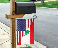 US Flag with Lebanon Flag RLT6 - Wonder Print Shop