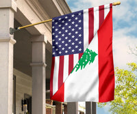 US Flag with Lebanon Flag RLT6 - Wonder Print Shop