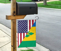US Flag with Saint Vincent and The Grenadines Flag RLT13 - Wonder Print Shop