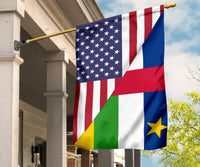 US Flag with Central African Repulic Flag RLT7 - Wonder Print Shop
