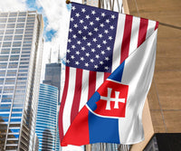 US Flag with Slovakia Flag RLT13 - Wonder Print Shop